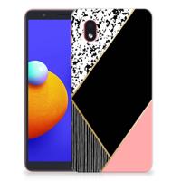 Samsung Galaxy A01 Core | TPU Hoesje | Zwart Roze Vormen