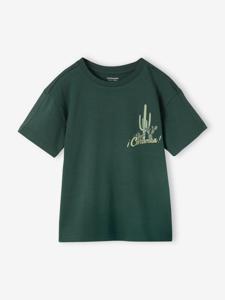 Jongensshirt met cactusmotief op de voorkant dennen