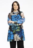 Yoek Tuniek Wide Bottom met col | Blauw | Maat 58/60