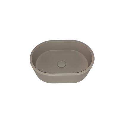 Opbouw Wastafel Sanimex Crystal Beton Ovaal Medium Grijs Sanimex