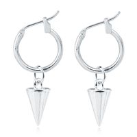 LGT Jewels Damesoorbellen met Puntige Zilveren Hanger - thumbnail