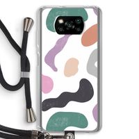 Memphis Shapes: Xiaomi Poco X3 NFC Transparant Hoesje met koord