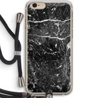 Zwart marmer: iPhone 6 PLUS / 6S PLUS Transparant Hoesje met koord