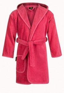badjas kind fuchsia roze met capuchon
