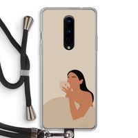 Fresh coffee: OnePlus 8 Transparant Hoesje met koord