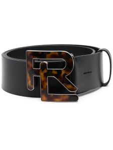 Ralph Lauren Collection ceinture en cuir à boucle logo - Noir