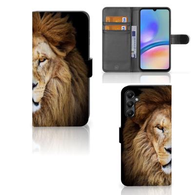 Samsung Galaxy A05s | Telefoonhoesje | Met pasjeshouder | Leeuw