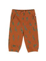 Stella McCartney Kids pantalon en coton à imprimé abstrait - Marron