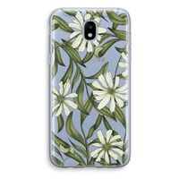 Wit bloemenpatroon: Samsung Galaxy J5 (2017) Transparant Hoesje