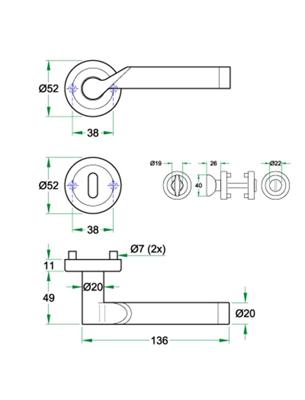 Krukgarn SEVILLE-Z rvs mat/glans PC