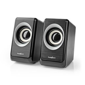 Nedis PC-Speaker | 2.0 | 18 W | 3,5 mm Male | 1 stuks - CSPR20020BK CSPR20020BK