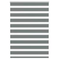 VidaXL Zebra rolgordijn 95x100 cm stofbreedte 90,9 cm donkergrijs