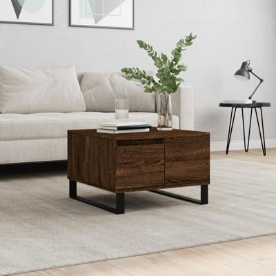 Salontafel 55x55x36,5 cm bewerkt hout bruin eikenkleur