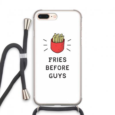 Fries before guys: iPhone 7 PLUS Transparant Hoesje met koord