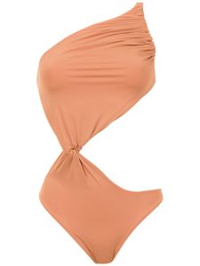 Amir Slama one shoulder swimsuit - Tons neutres