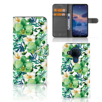 Nokia 5.4 Hoesje Orchidee Groen - thumbnail