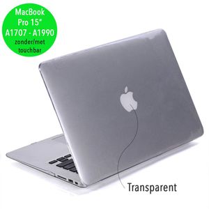 Lunso MacBook Pro 15 inch (2016-2020) cover hoes - case - glanzend transparant