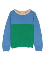 There Was One Kids sweat à design colour block - Vert - thumbnail