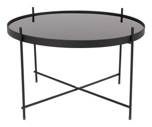 Zuiver Ronde Salontafel 'Cupid' Glas, kleur Zwart