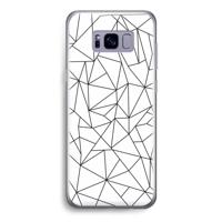 Geometrische lijnen zwart: Samsung Galaxy S8 Transparant Hoesje