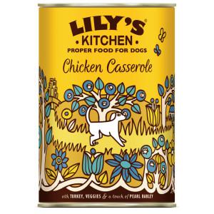 Lily&apos;s Kitchen Casserole kip met kalkoen natvoer hond 1 tray (6 x 400 g)