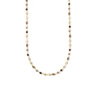 Ketting Fantasie zilver-glas goudkleurig-meerkleurig 3,5 mm 40-44 cm