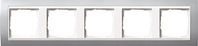 Gira Event Aluminium / Zuiverwit glanzend 5-voudig
