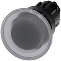 Siemens 3SU10011BD700AA0 3SU1001-1BD70-0AA0 Paddenstoelknop Kunststof frontring Knop Zwart, Helder 1 stuk(s)