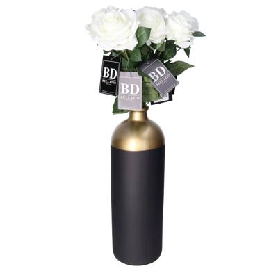 Kunstbloem Roos Dijon - 3x - 64 cm - wit - zijde - kunstbloemen