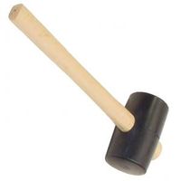 Rubber hamer zacht 1200 gram met houten steel - thumbnail