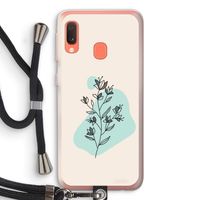 Violets are blue: Samsung Galaxy A20e Transparant Hoesje met koord