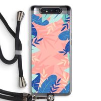 Tropisch: Samsung Galaxy A80 Transparant Hoesje met koord