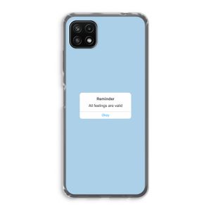 Reminder: Samsung Galaxy A22 5G Transparant Hoesje