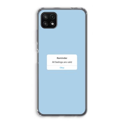 Reminder: Samsung Galaxy A22 5G Transparant Hoesje