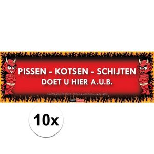 10x Sticky Devil  Pissen-Kotsen-Schijten doet u hier a.u.b.   -