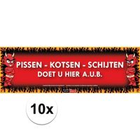 10x Sticky Devil  Pissen-Kotsen-Schijten doet u hier a.u.b.   - - thumbnail