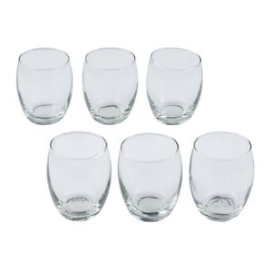 6x Drinkglazen/waterglazen transparant 350 ml - Drinkglazen