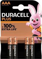 Duracell Batterij plus power mini penlite lr03/aaa per 4 op kaart