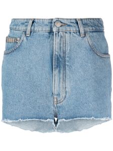 GCDS short en jean à taille haute - Bleu