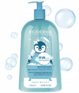 Bioderma ABCDerm Foaming Gel 1000 ml Douchegel Unisex Lichaam en gezicht