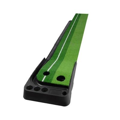 PGM Golf Mini Putting Mat Push-Rod Trainer 3m met Auto bal terugkeer Fairway (groen)