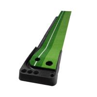 PGM Golf Mini Putting Mat Push-Rod Trainer 3m met Auto bal terugkeer Fairway (groen)
