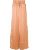 Off-White pantalon palazzo en satin - Tons neutres