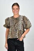 Ganni blouse F9116 leopard