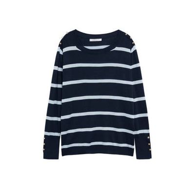 Violeta by Mango gestreepte trui marine Violeta by Mango gestreepte trui marine