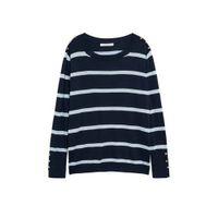 Violeta by Mango gestreepte trui marine - thumbnail