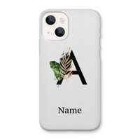 Charcoal Flora: iPhone 13 mini Transparant Hoesje