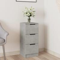 Dressoir 30x30x70 cm bewerkt hout betongrijs - thumbnail
