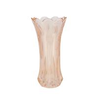 Bloemenvaas Delight - boeket vaas - glas - pastel oranje - 13 x 25 cm
