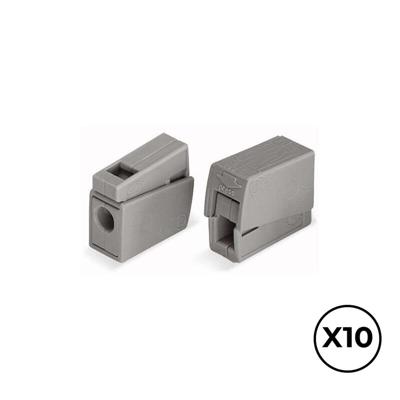 Snelsluiting Wago 8 x 20,4 x 15,5 mm 2,5 mm Verbindingen x 2 (10 Stuks)
